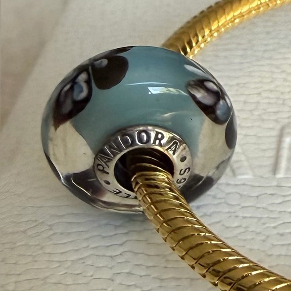 Authentic Pandora Butterfly Murano Glass Charm - Picture 2 of 8